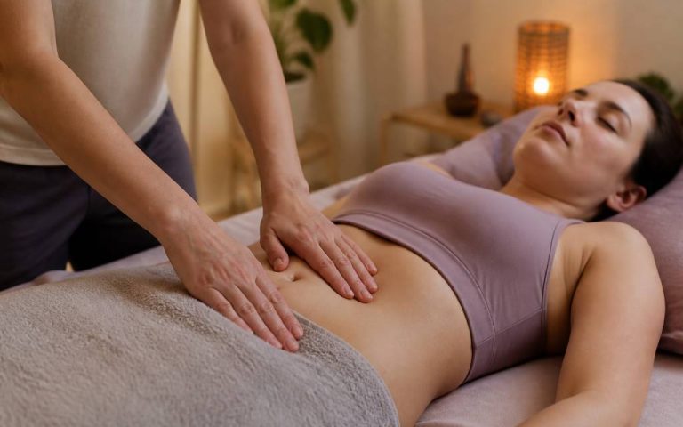 Massage du ventre après césarienne : un rituel doux pour favoriser la récupération et apaiser les tensions
